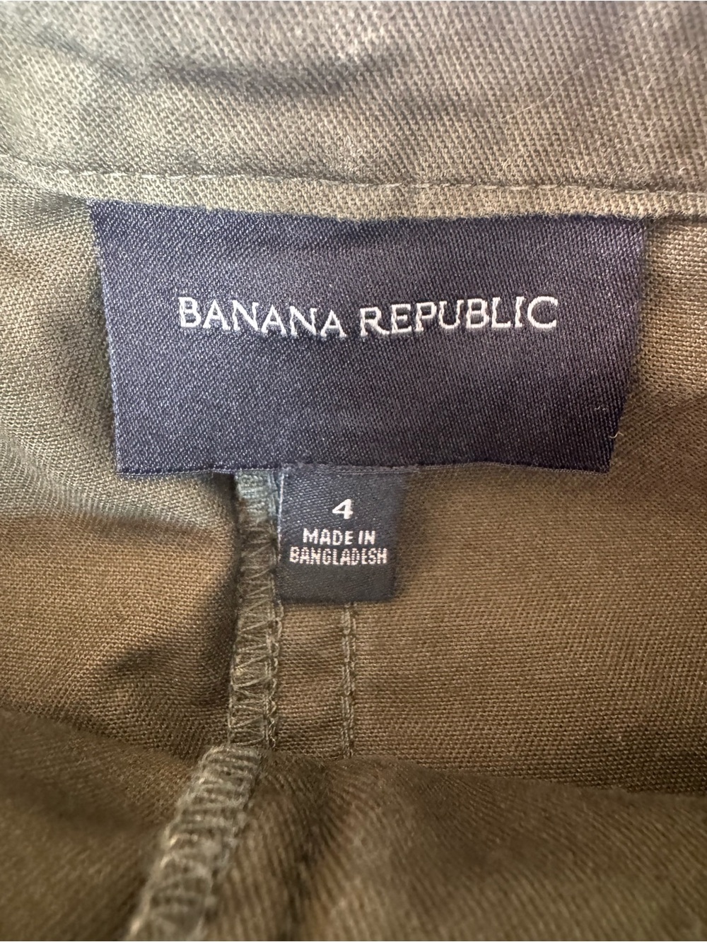 Banana Republic Olive Utility Pocket Mini Skirt with Belt Size 4 - Picture 8 of 11